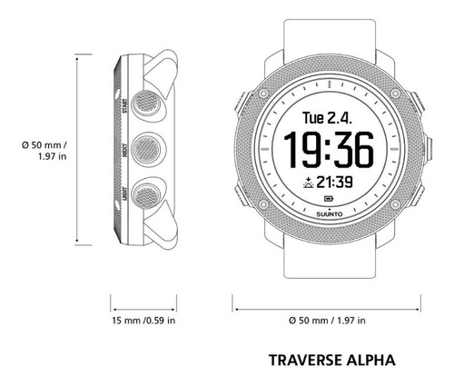 Relógio Suunto Traverse Alpha Stealth Ss022469000
