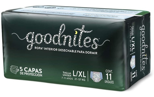 4x Goodnites Calzon Desechable Dormir, Talla G/xg, 27-57kg 
