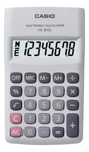 Calculadora portátil Casio HL-815L-We, 8 dígitos, color blanco