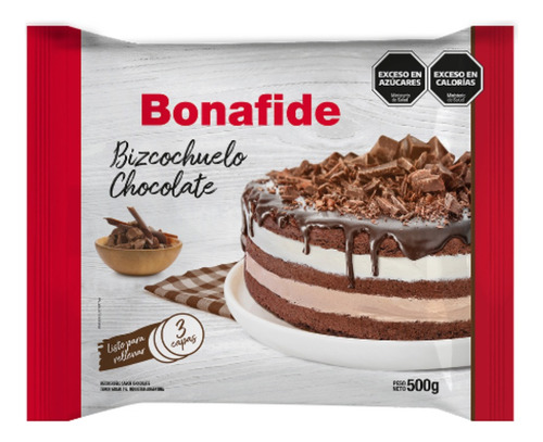 Bizcochuelo Chocolate Redondo Bonafide X 500g