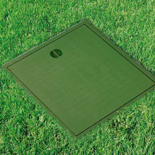 Tampa Pp Verde Reforçada 55x55cm Com Aro Odem
