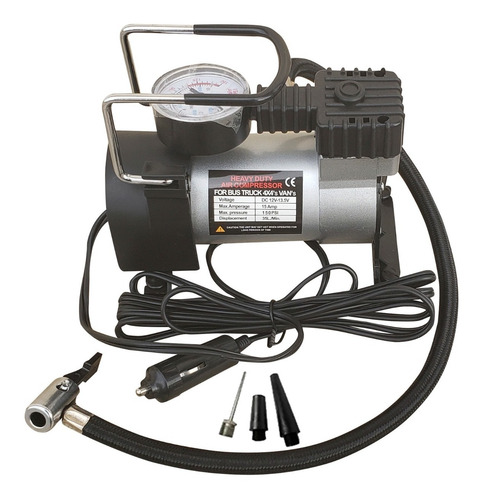 Imagen 6 de 10 de Compresor Aire 1 Piston Cilindro 12v Metal Auto Bici Bolso