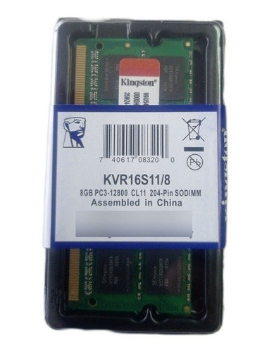 Memoria Kingston 8gb Ddr3 1600 Mhz  Laptop Sodimm Nuevas !! 