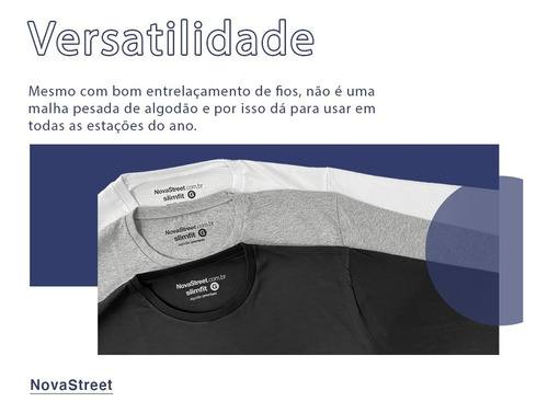 Kit 5 Camisetas Manga Longa Swag - Tecido Dura Line®