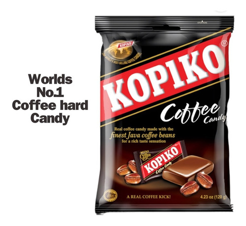 Kit 5 Pct Bala Cafe Kopiko 120g Importado Coffee Candy