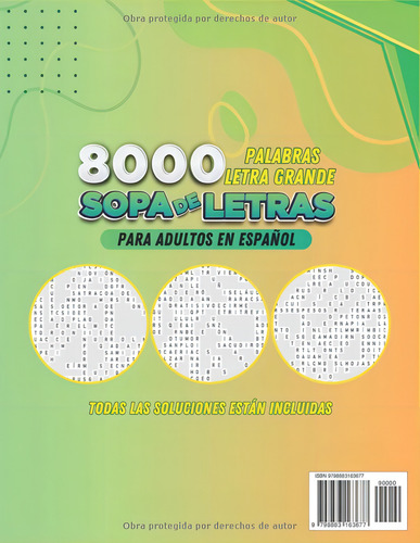 Sopa De Letras Para Adultos, De Ortiz, Belly. Editorial Independently Published, Tapa Pasta Blanda, Edición 1 En Español, 2024