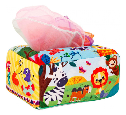 Juguete De Caja De Pañuelos Para Bebés Con 10 Bufandas