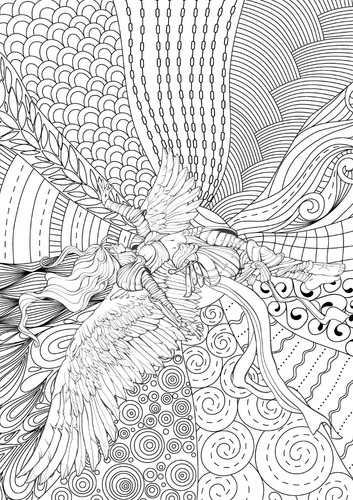 Heaven Above | Libro Anillado Colorear Pintar Fibra | Thoc