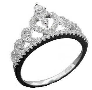 Imagen 2 de 10 de Anillo Plata Italiana Cubic Z Corona Hr0811 Garantía Escrita