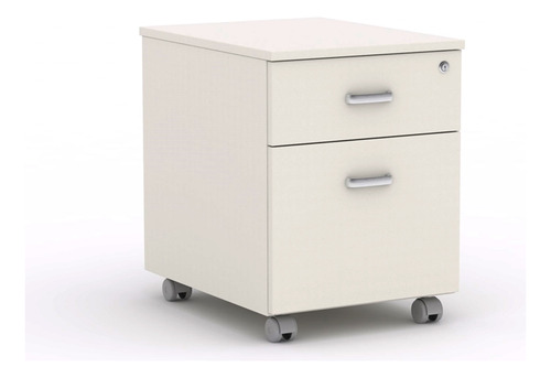 Cajonera Rodante (1 Cajon 1 Archivero) Blanco