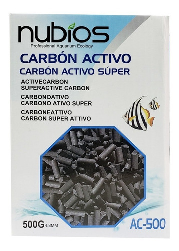 Carbón Activado Bolsita Filtro Acuario Pecera Nubios 500g