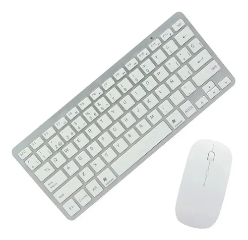 Kit Teclado Mouse Inalámbrico Bluetooth - Blanco