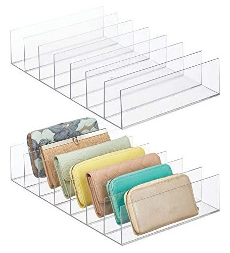 Organizador De Carteras Para Closet Transparente 2 Pz