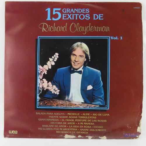 D433 15 Grandes Éxitos De Richard Clayderman Vol. 1 Lp (Usado)