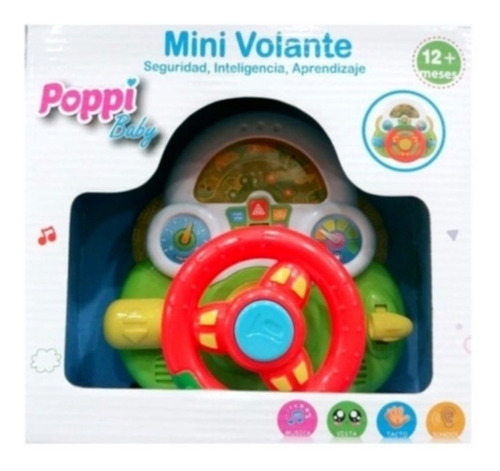 Mini Volante Didáctico Bebe Luces Sonidos - Poppi Baby