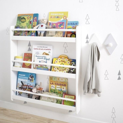 Soporte Estante Organizador Libros Niños Montessori Pino