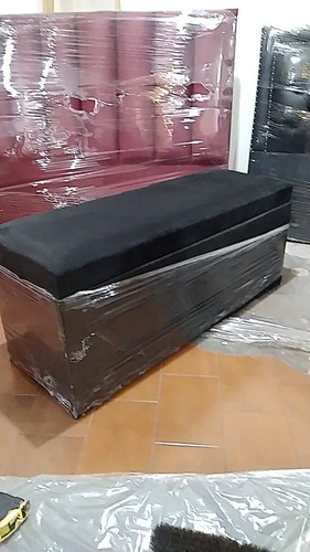 Baulera Lisa En Pana Negra Negro Liso (Usado)