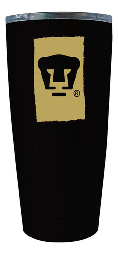 Termo Vaso Térmico 20 Oz Pumas Unam Plasta Color Negro