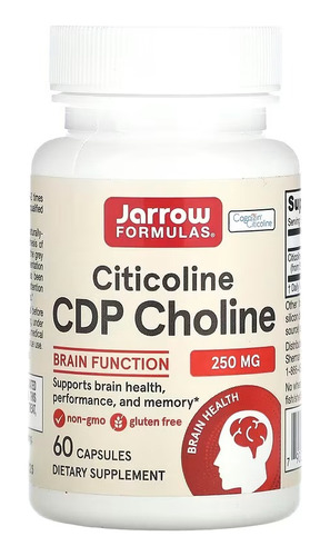 Jarrow Formulas Citicolina Cdp Colina 250 Mg 60 Cápsulas Sfn