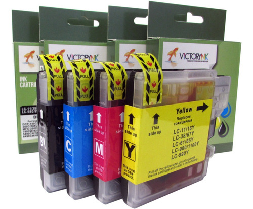 Kit 4 Cartuchos Tinta Para Brother Lc61 Lc38