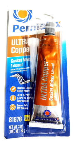 Silicon Permatex Ultra Copper Maxima Temperatura Tienda