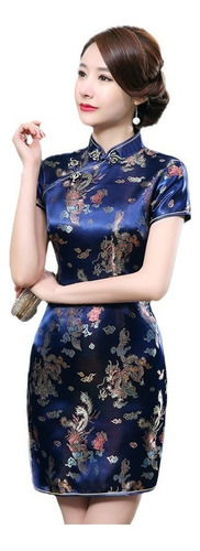 Vestido Tradicional Chino Qipao Cheongsam Cheongsam Corto