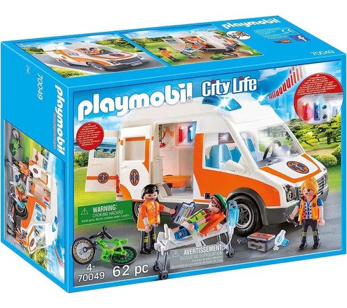 Playmobil Ambulancia De Rescate Con Luces Y Sonido 70049 Ed