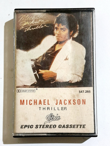 Michael Jackson. Thriller. Cassette. Sello Épic. 1982 Estándar