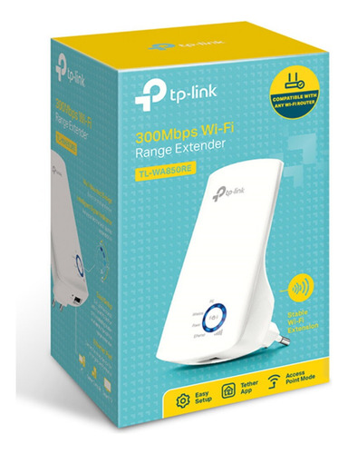 Repetidor De Señal Wifi Tp-link N300 De 300 Mbps- Tl-wa850re