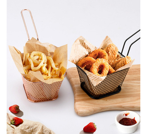 Cesta Para Servir Papas Fritas, Ración De 10 Piezas