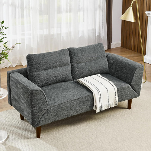 Sofa Cama Moderno Super Comfortable 163 A 210cms Velvet Gris Claro Bouclé