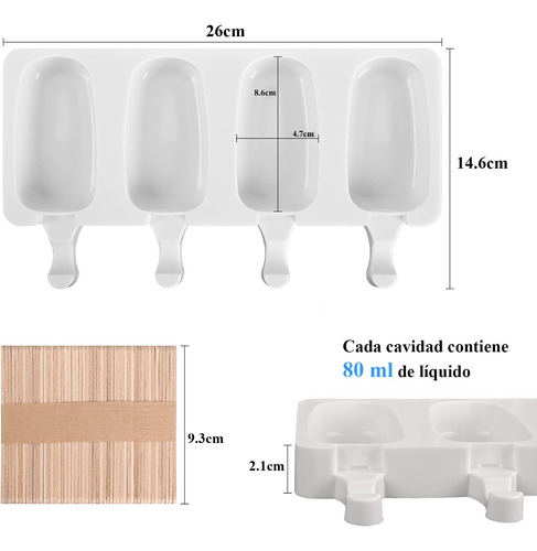 Moldes Para Helados | Juego De 2 Moldes Para Polos | Moldes