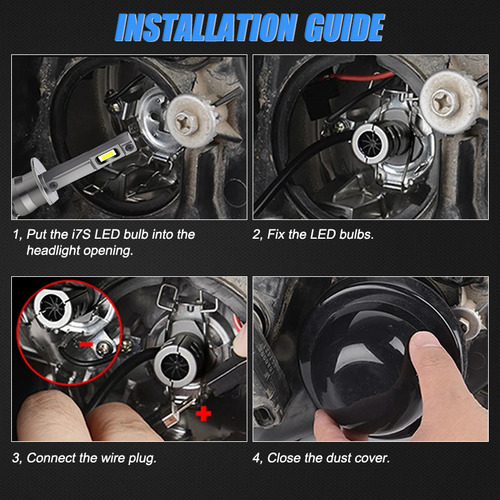 Par Kit De Faros Led H1 Para Auto 60w 10000lm 6000k Canbus