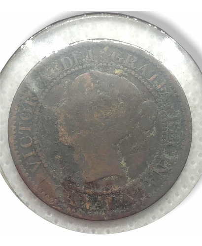 Moneda Antigua De Canadá De 1 Centavo Al 1859 (Usado)