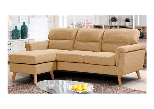 Sala Harper Haspe Beige Derecho 2pz Sillon Pieza Mueble