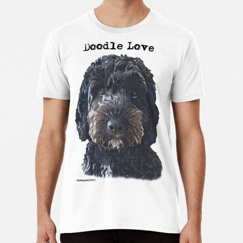 Remera Perro Negro Doodle Algodon Premium