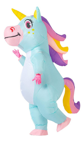 Fwefww Disfraz De Unicornio Inflable Para Adulto, Halloween