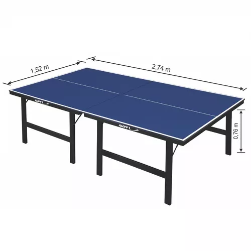 Mesa de ping pong Klopf 1010 fabricada em MDP cor preto