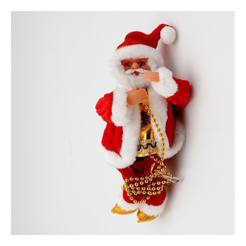Papá Noel Escalada Con Música Navideña 1pieza (s