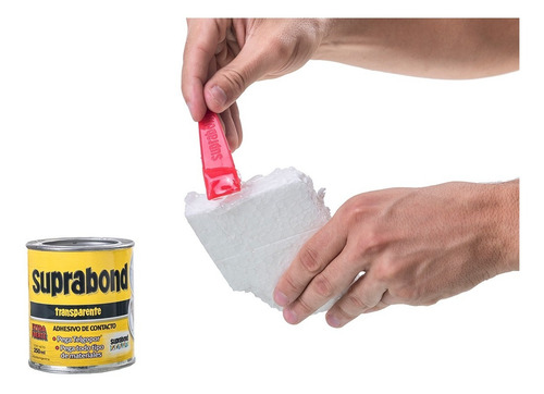Imagen 4 de 7 de Adhesivo Suprabond Transparente Extra Fuerte En Lata 250ml