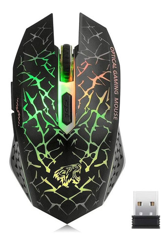 Mouse Inalambrico Uciefy Gamer Recargable Led 6 Botones