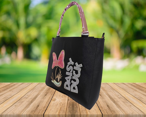 Imagen 3 de 6 de Bolsa De Mano Para Mujer, De Disney, Daisy Duck En Negro
