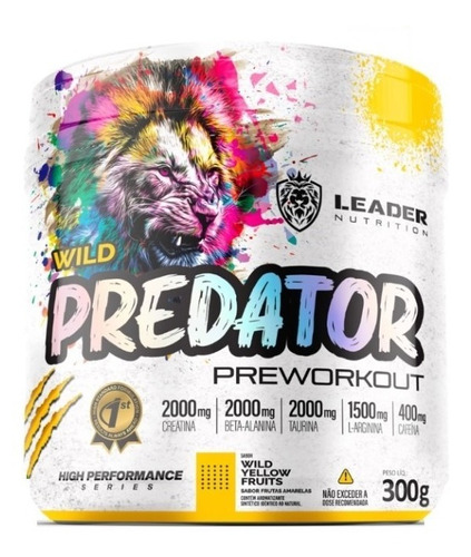 Pre Treino Wild Predator 300g Lançamento- Leader Nutrition