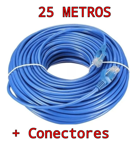 Cable Utp Internet Por Metro Cat5e Redes Cctv 25 Metros