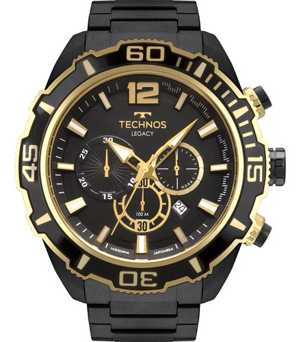 Relógio Technos Masculino Preto Classic Legacy Js26as 4p