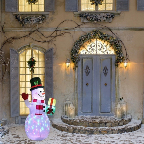 Navideños Con Luz Led Ninos Mono De Nieve Muñecos Inflables