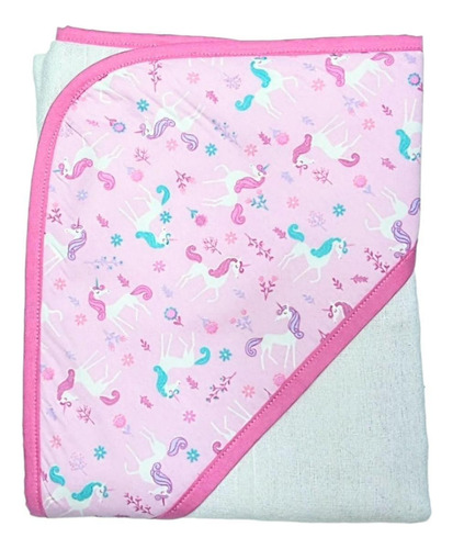 Toalha Banho Bebê Estampada Unicórnios Lilifish Baby & Kids