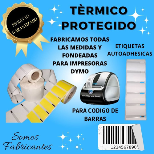 Rollos Etiquetas Autoadhesivas Térmicas Para Impresora Dymo 