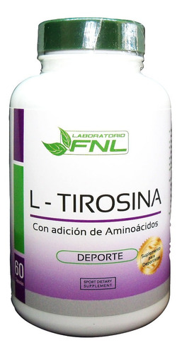 L- Tirosina 60 Capsulas 500mg Menos Fatiga Depresion Stress 