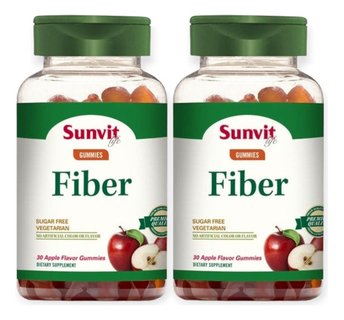 2 Frascos Fiber Gummies - Sunvit - 30 Servicios